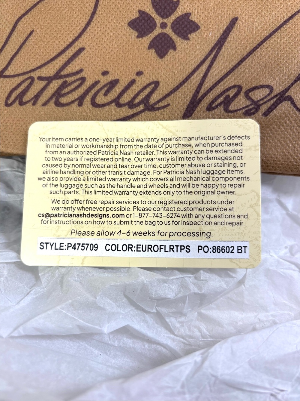 Patricia Nash Verbania Sm Leather Frame C/B. EuroFlrtps. - Picture 10 of 15
